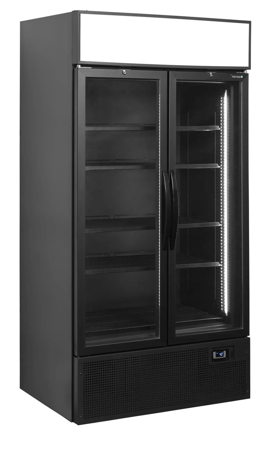 FSC1000H BLACK Glass Door Merchandiser