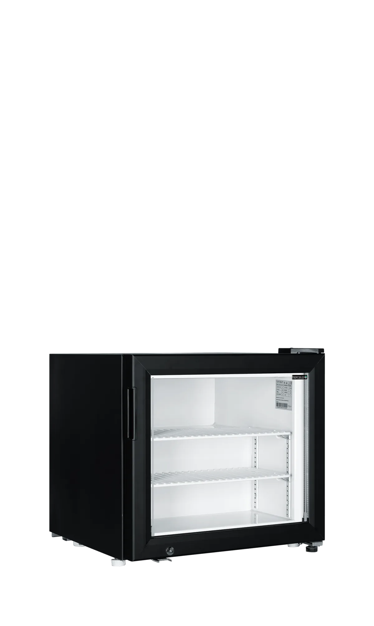UF50G Black Glass Door Display Freezer