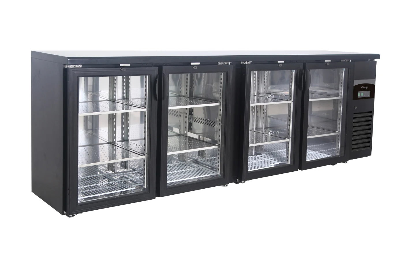 Backbar Cooler Black 4 Glass Doors *transport ON Request*