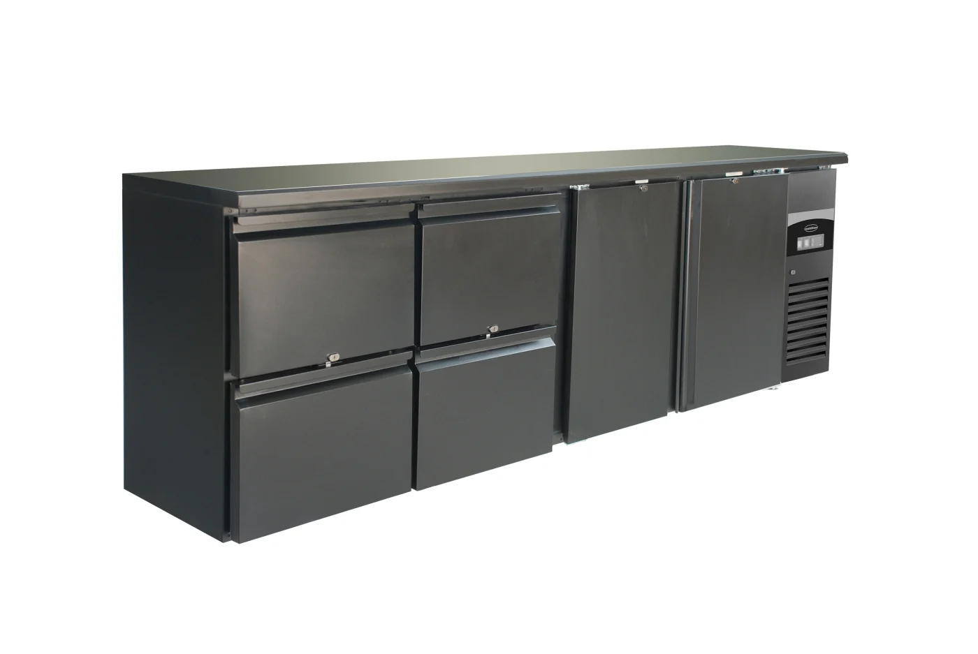Barcooler Black 2 Doors And 2 Drawers